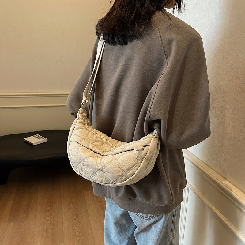 Women's Fashion Simple Western Style Solid Color Crossbody Bags