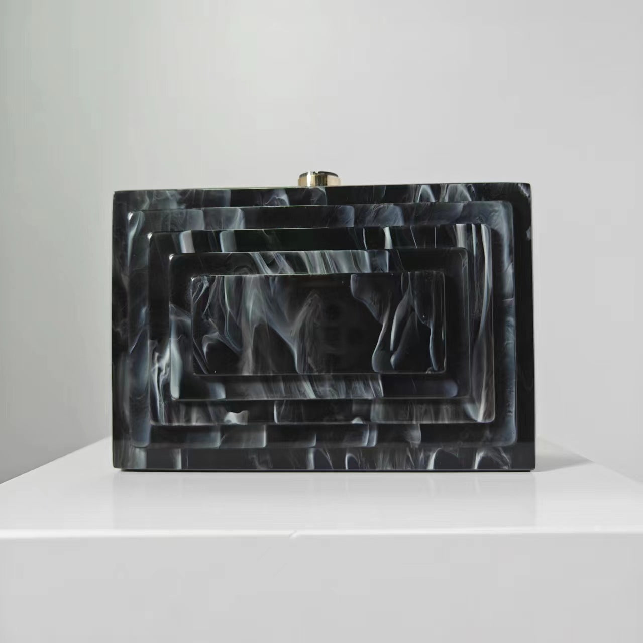 Women's Summer Dinner Retro Splicing Trendy Acrylic Evening Bags