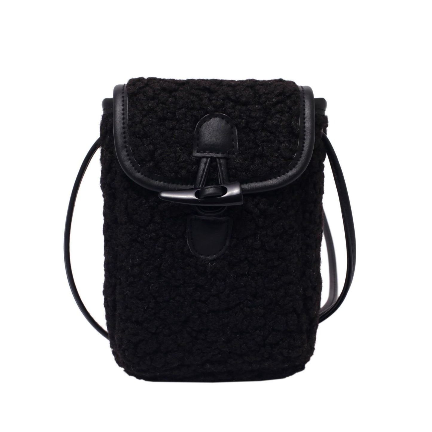 Women's Autumn Sheepskin Cute Cartoon Plush Support Crossbody Bags
