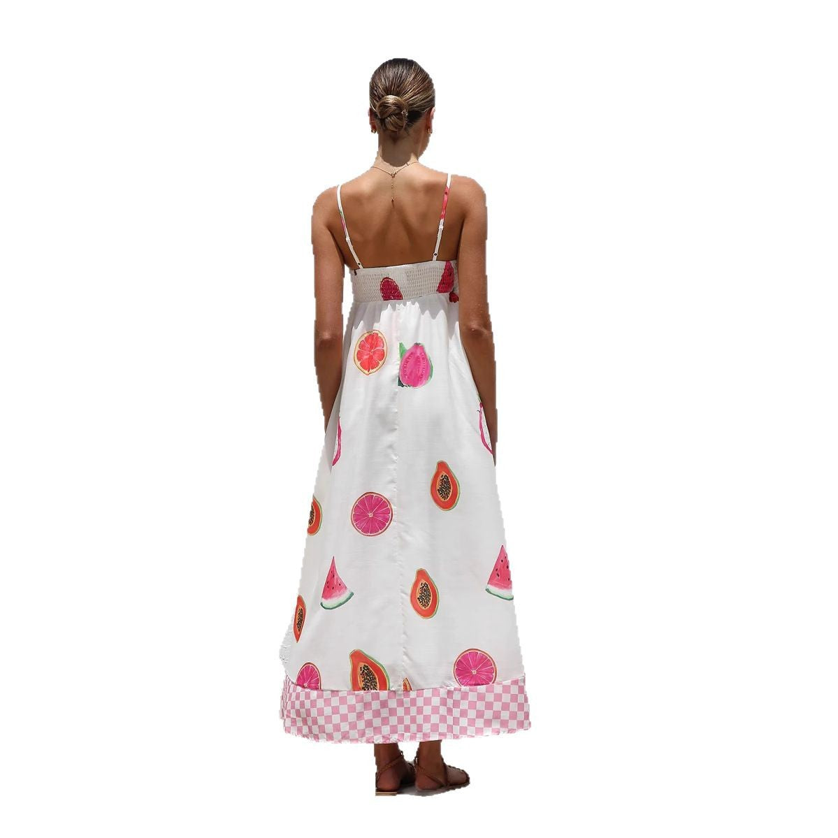 Vacation Style Casual Sling Large Swing Dress