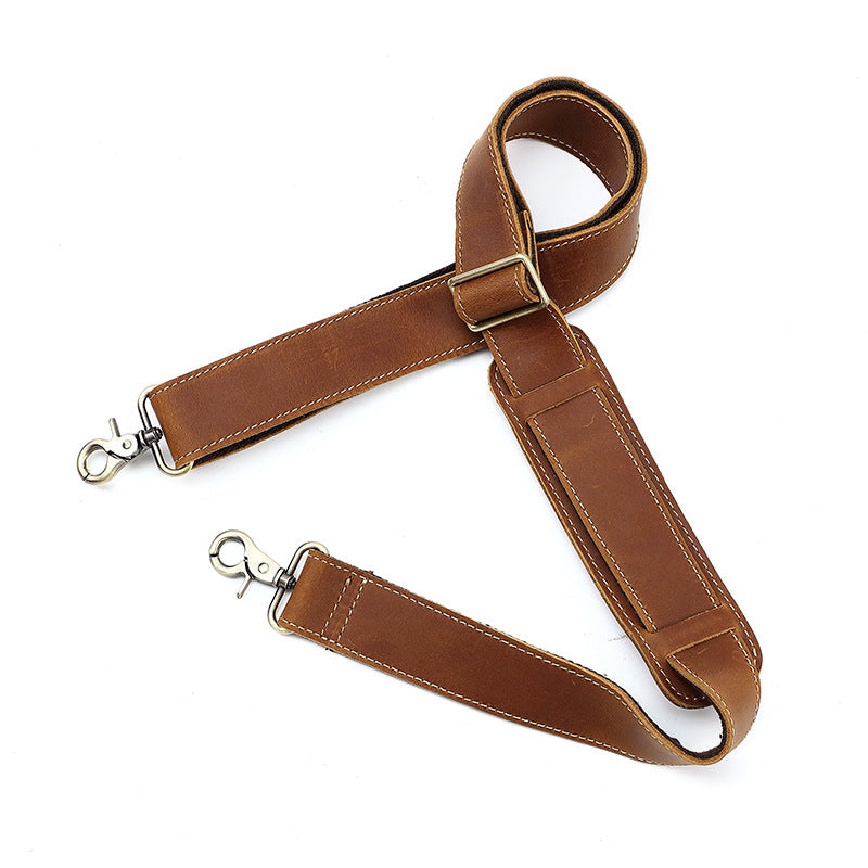 Men's Leather Strap Crazy Horse Retro Support Men's Messenger Bags