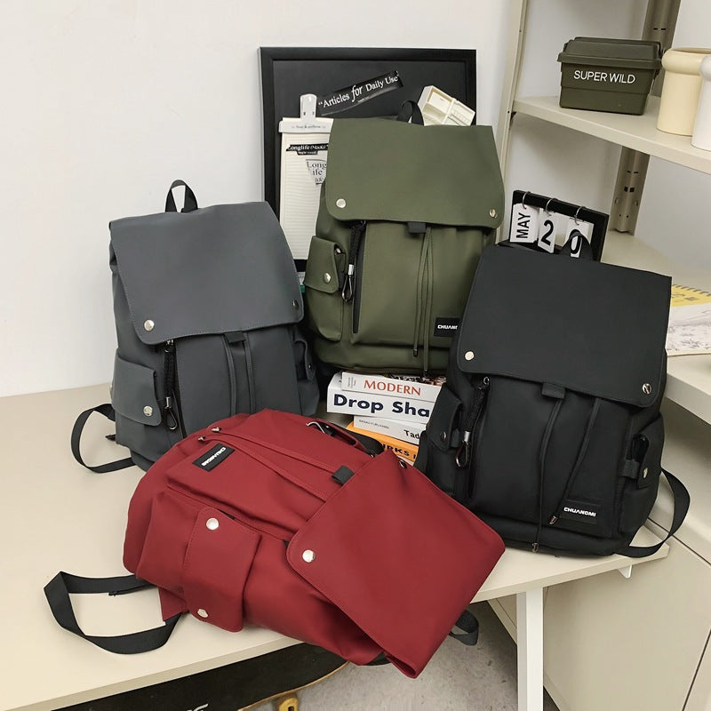 Men's Female Junior High College Fashion Tooling Backpacks