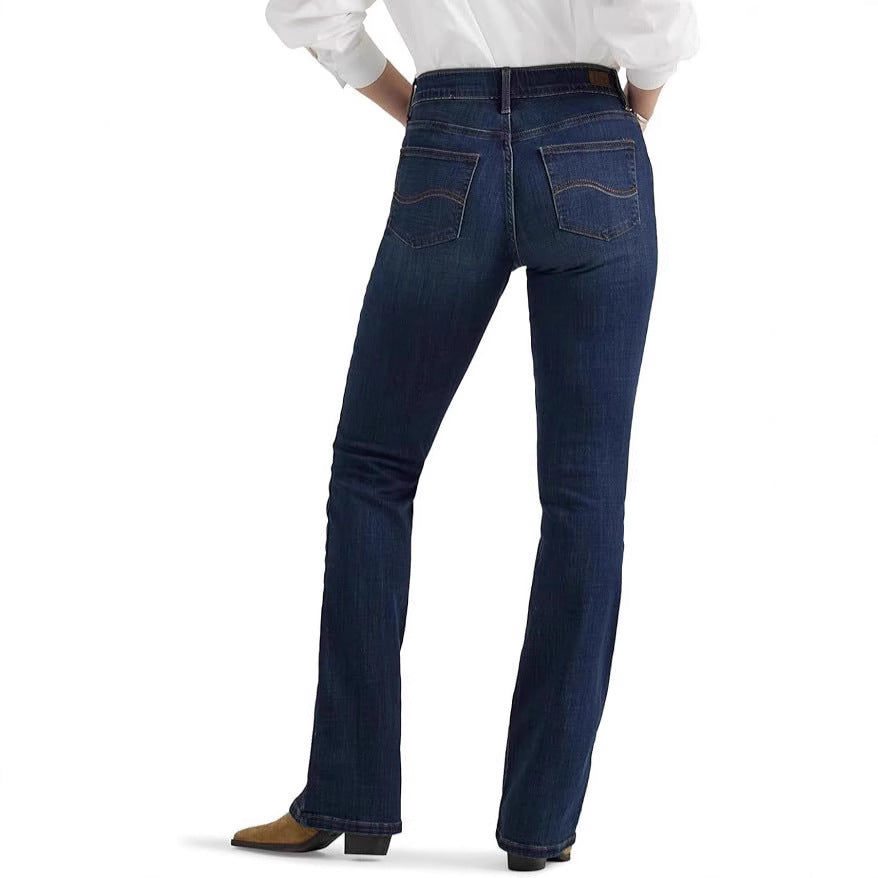 Women's High Elastic Mid Waist Pencil Denim Slimming Pants