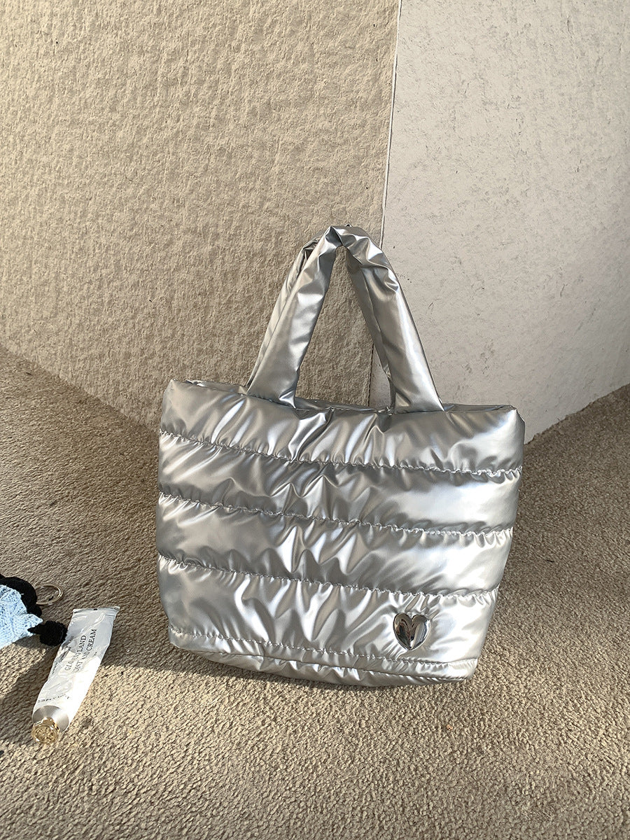 Women's High-grade Love Jacket Down Niche Horizontal Handbags