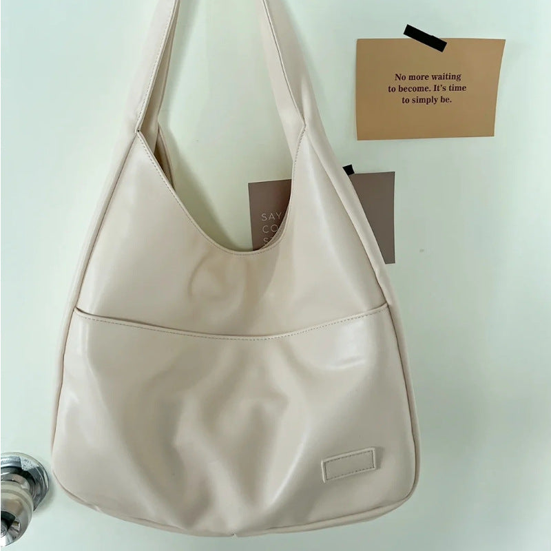 Vintage Brown Lightweight Wide Strap Underarm Tote Bags