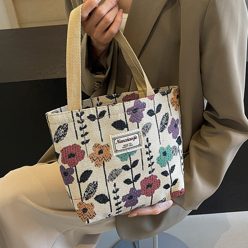 Women's Canvas Large Capacity Portable Niche Design Handbags