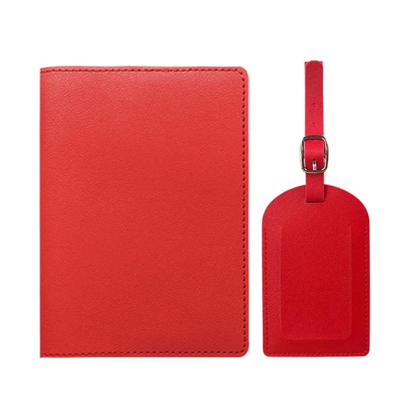 Leather Boarding Passport Baggage Tag Set Id Package