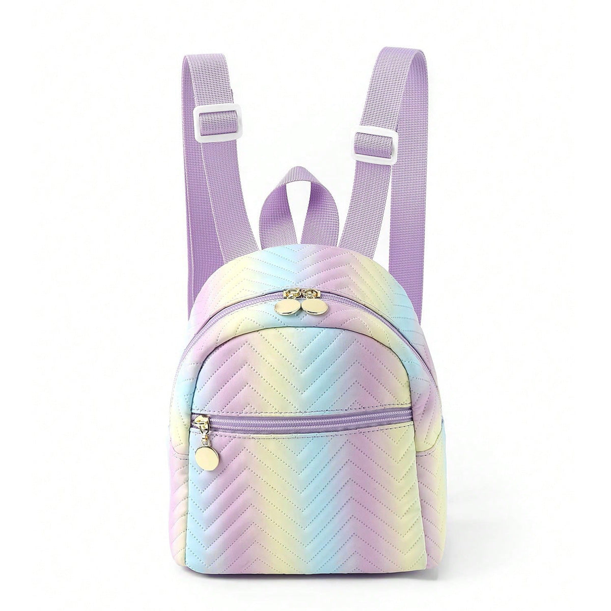 Women's Rainbow Quilted Mini Fashion High-grade Backpacks