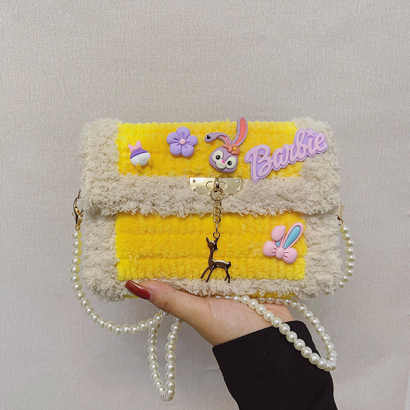 Hand-woven Cartoon Homemade Material For Free Crossbody Bags