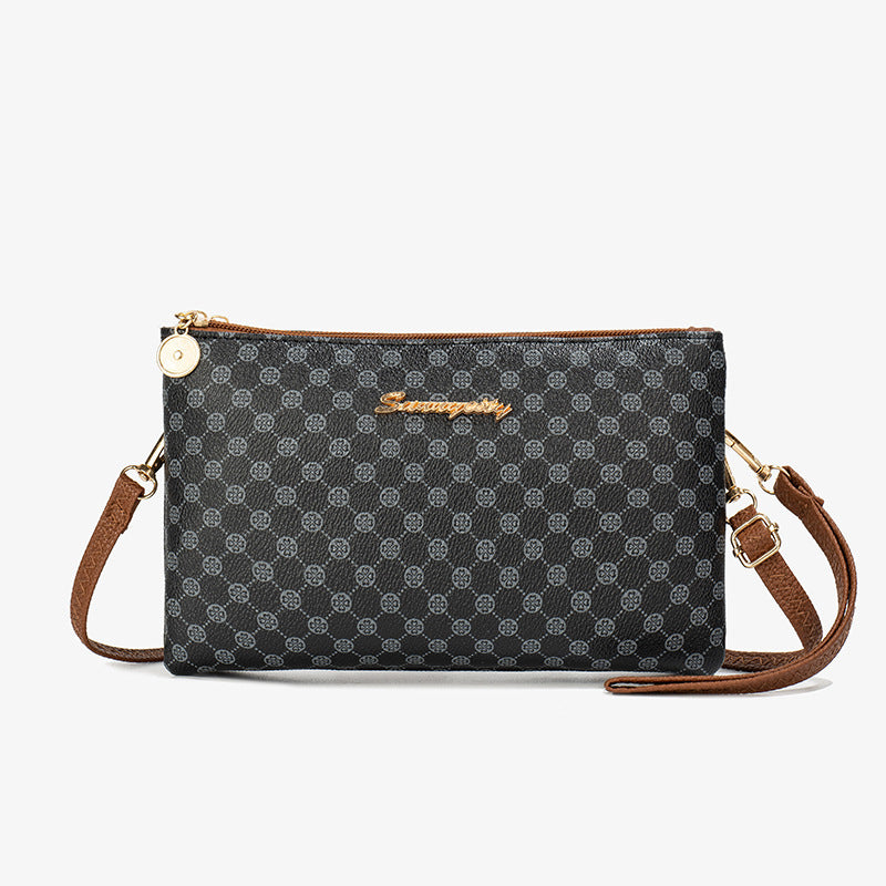 Women's Simple Printed Fashion Double Layer Mobile Crossbody Bags