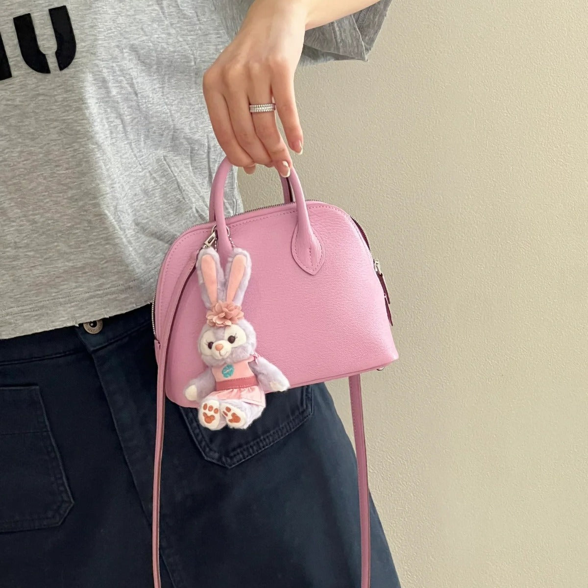 Genuine Leather Goat Pattern Bowling Shell High-grade Crossbody Bags