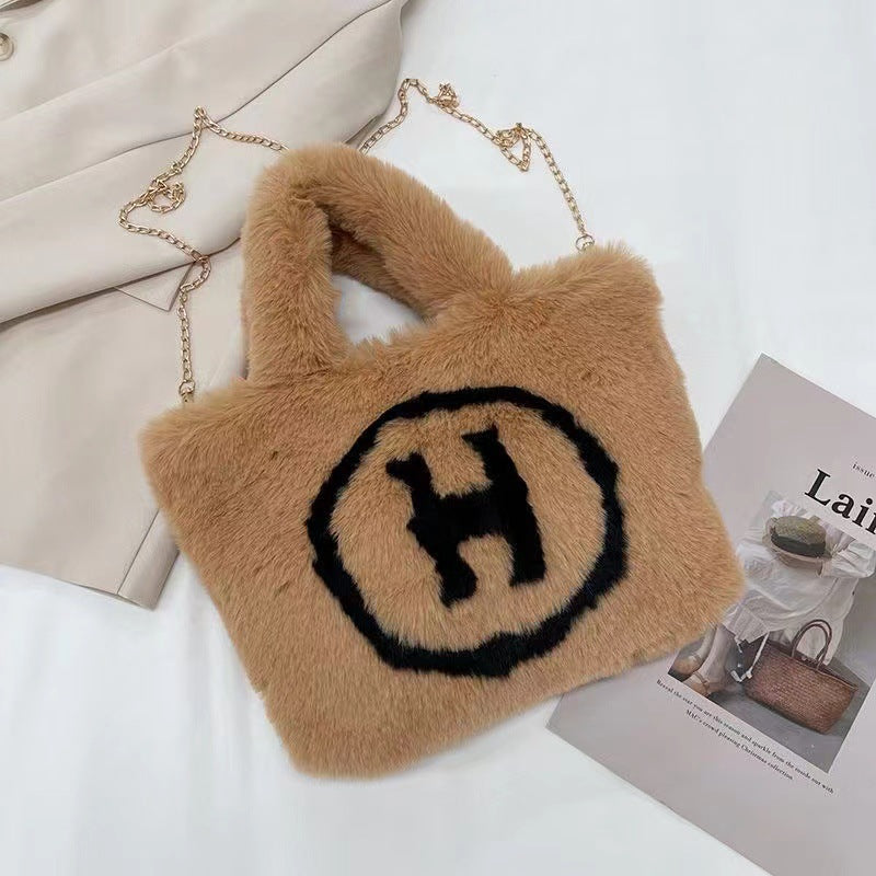 Portable Niche Western Style Female Winter Crossbody Bags