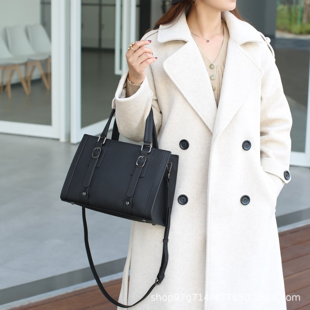 Women's Fashion Versatile First Layer Cowhide Single Bags