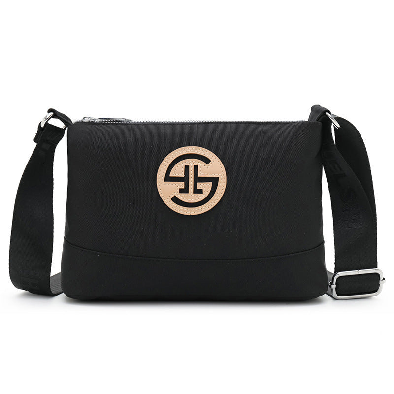 Women's Fashionable Simple Contrast Color Nylon Crossbody Bags
