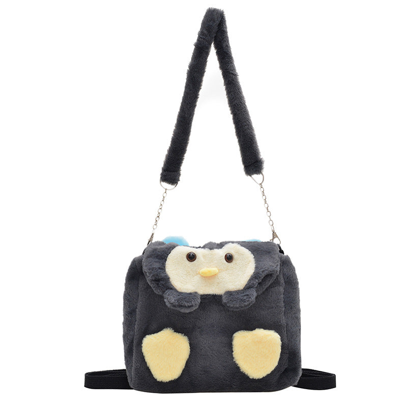 Bow Little Lamb Plush Doll Heart Shoulder Bags