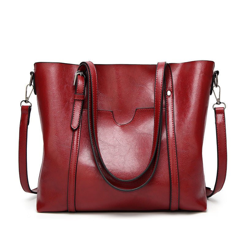 Women's Slouchy Fashion Soft Leather Big Shoulder Bags