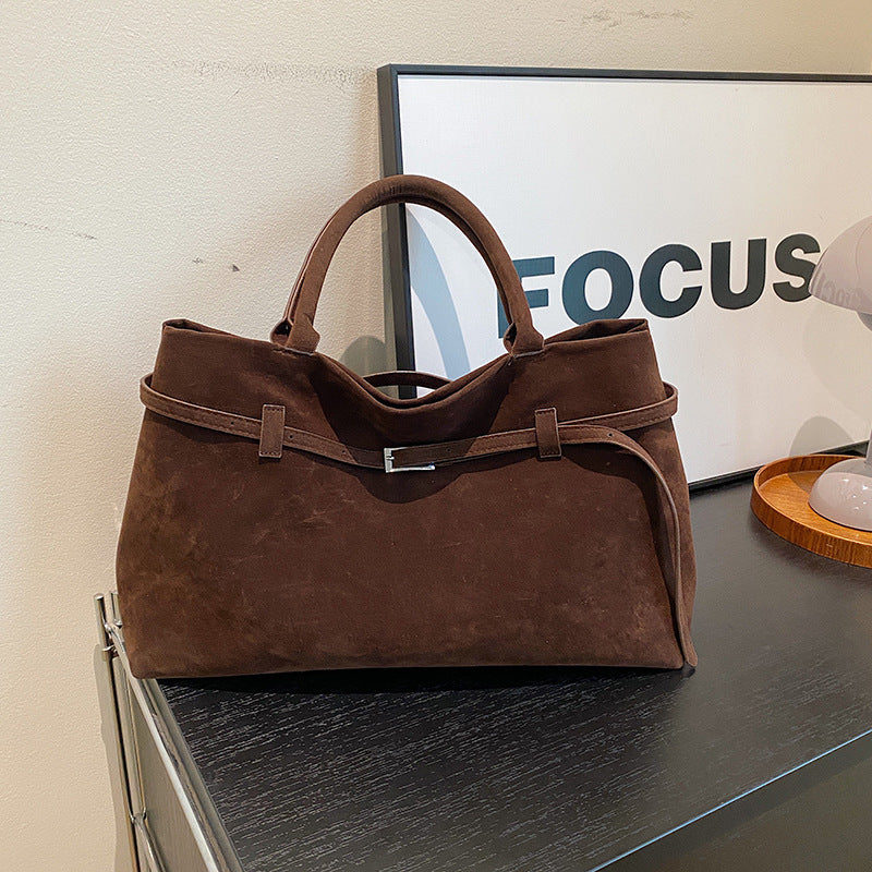 Popular Fashionable Retro Suede Surface Design Shoulder Bags