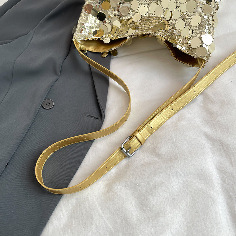 Women's Popular Sequined Design Versatile Chain Bags