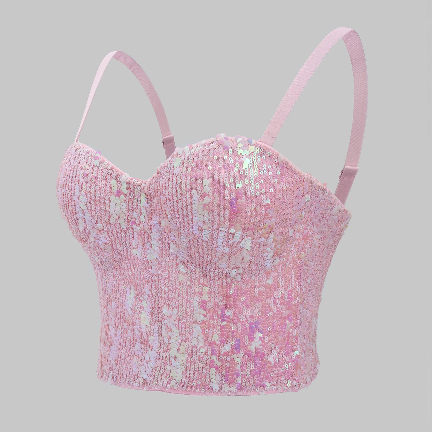 Women's Hot Colorful Sequins Fishbone Bra Underwear Tops
