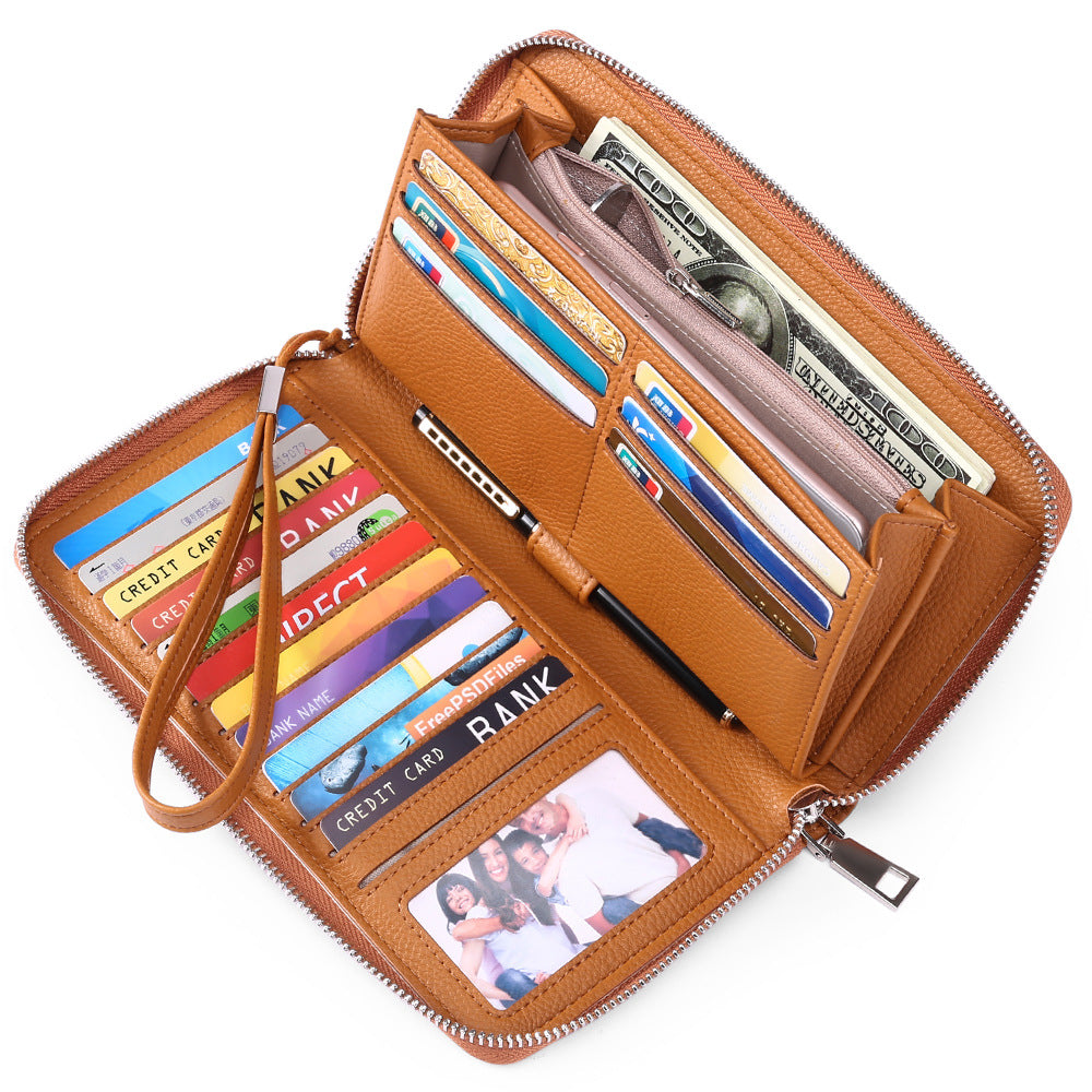 Women's Swiping Large Capacity Long Multi Slots Ladies Wallets