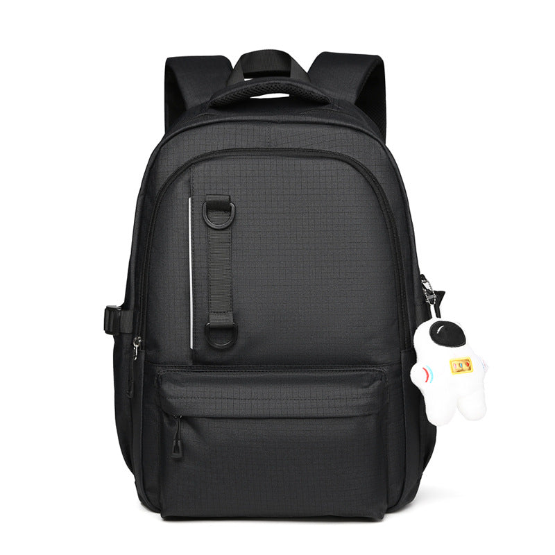 Korean Style Unisex Plaid Couple Large Backpacks