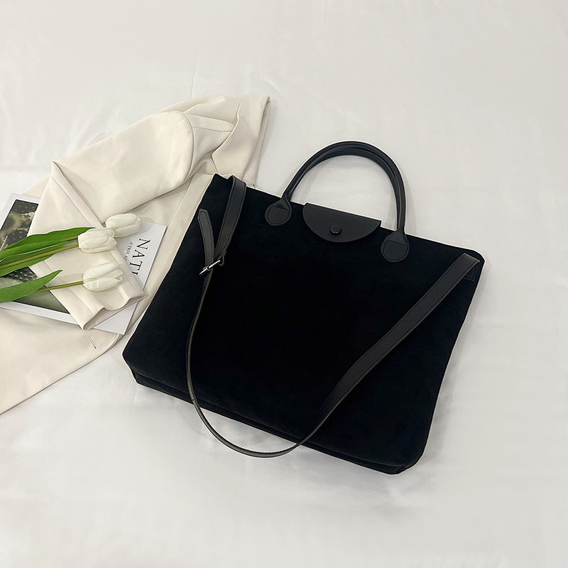 Women's Deerskin Veet Portable Large Capacity Fashionable Bags
