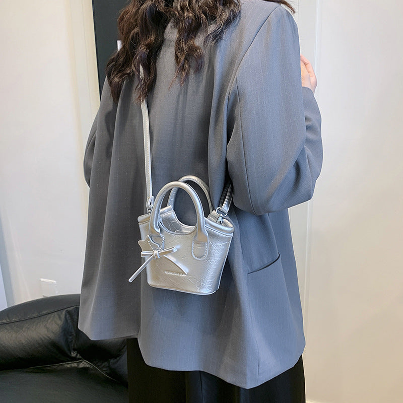 Women's Korean Fashion Large Capacity Vegetable Basket Crossbody Bags