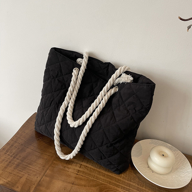 Simple Large Capacity Nylon Fashion Diamond Shoulder Bags
