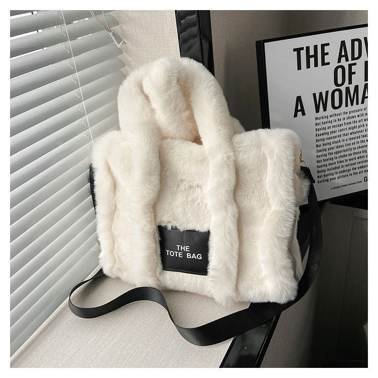 Women's Creative Tide Graceful Cute Plush Tote Bags
