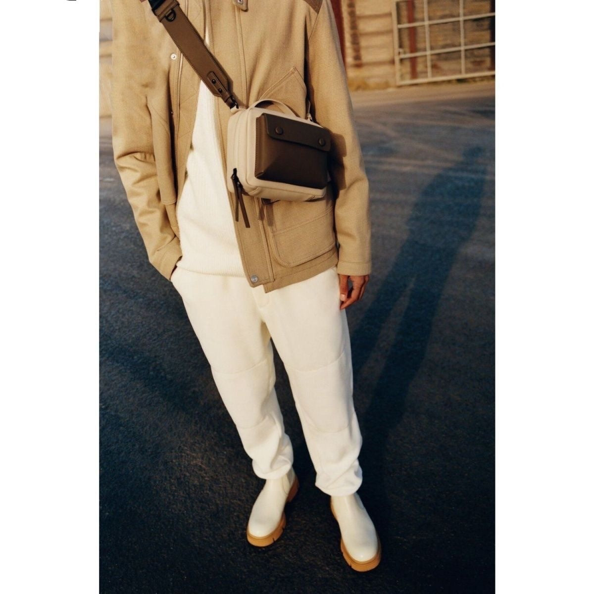 Men's New Simple Fashion Color Matching Small Square Bags