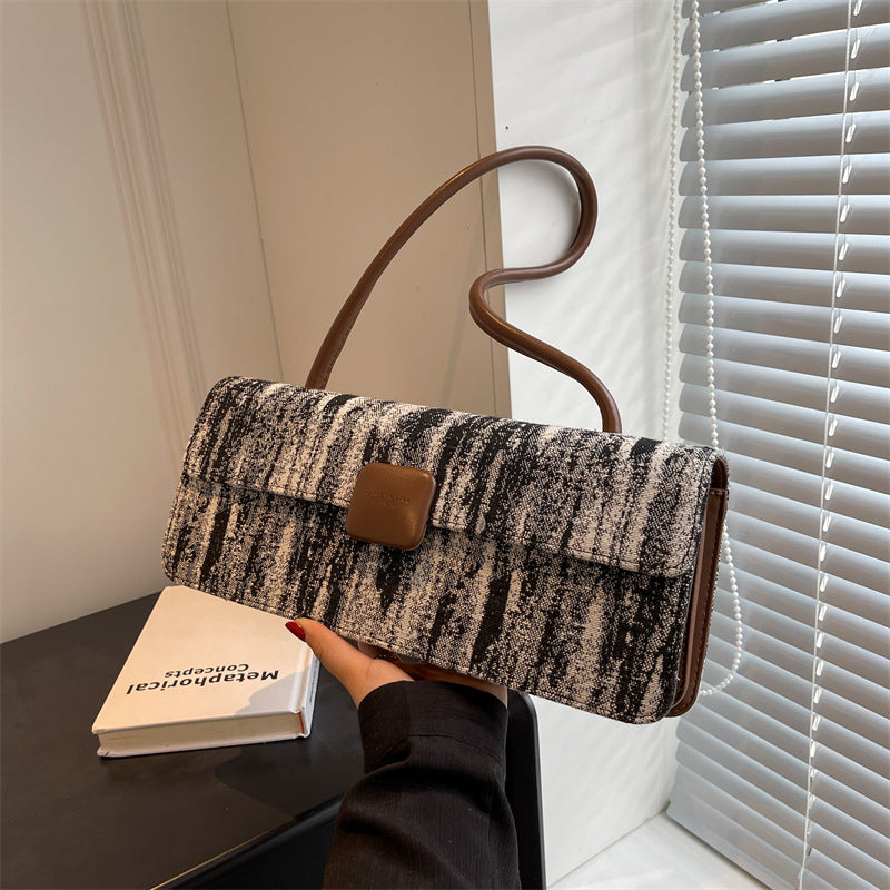 Women's Commuter Underarm French Stick Denim Retro Armpit Bags