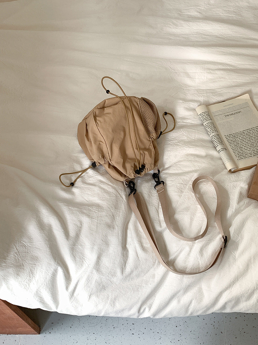 Drawstring Pleated Nylon Summer Female Niche Crossbody Bags