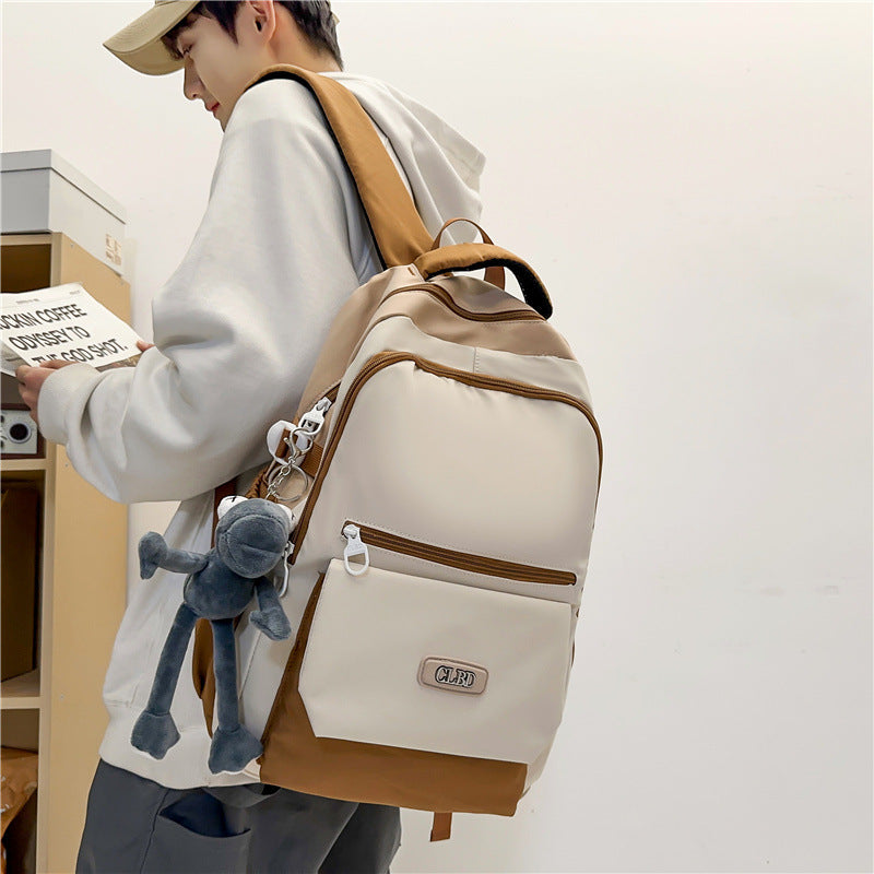 Contrast Color Female Korean University Style Backpacks
