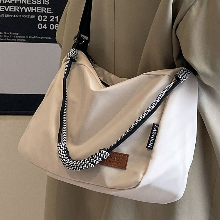 Large Capacity Fashionable Versatile College Canvas Crossbody Bags