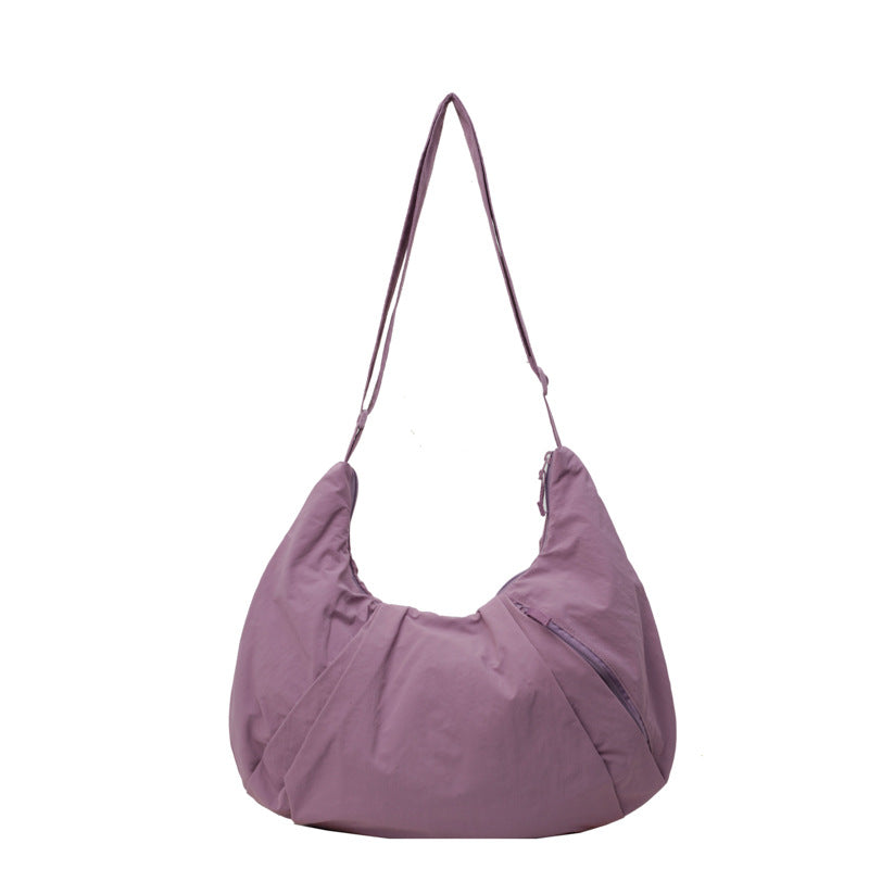 Korean Style Large Capacity Solid Color Crossbody Bags