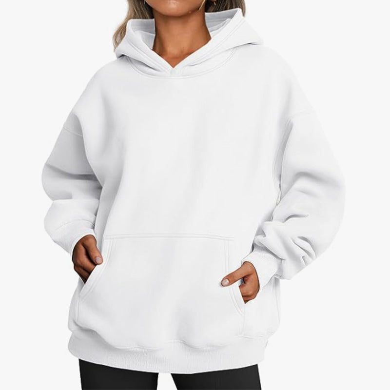 Glamorous Women's Hooded Fashion Casual Pocket Sweaters