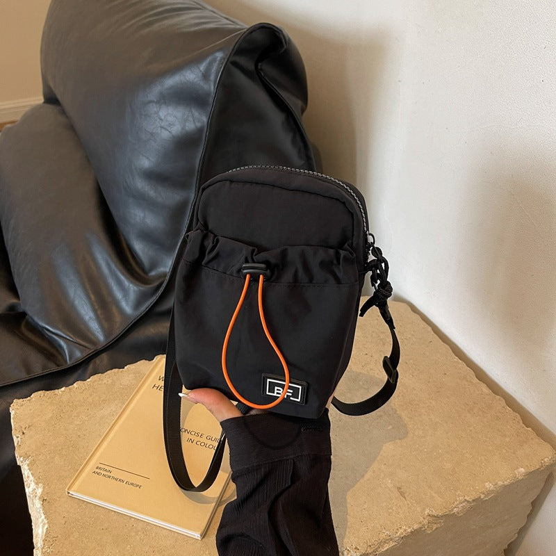 Men's Mobile Fashion Mini Canvas Portable Vertical Men's Messenger Bags