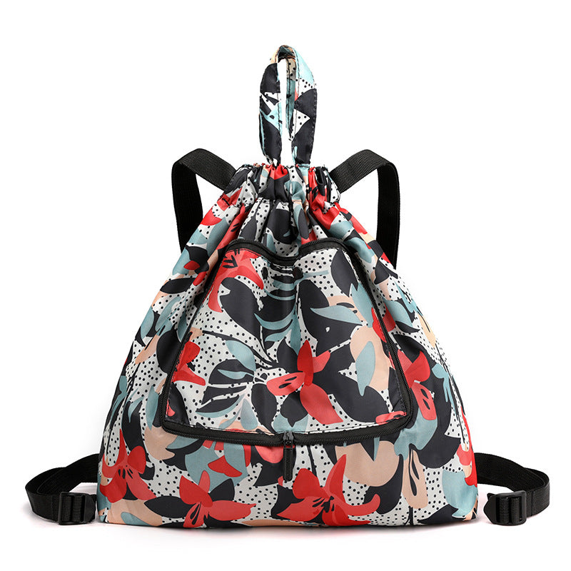 Pretty Unique Folding Drawstring Nylon Printed Backpacks