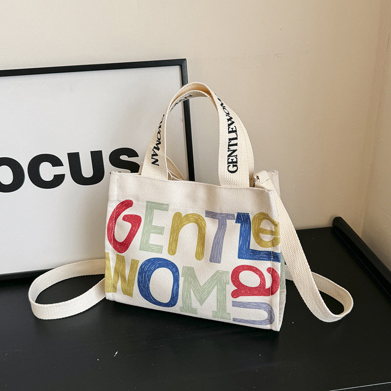 Classy Glamorous Letter Commuter Fashion Canvas Shoulder Bags
