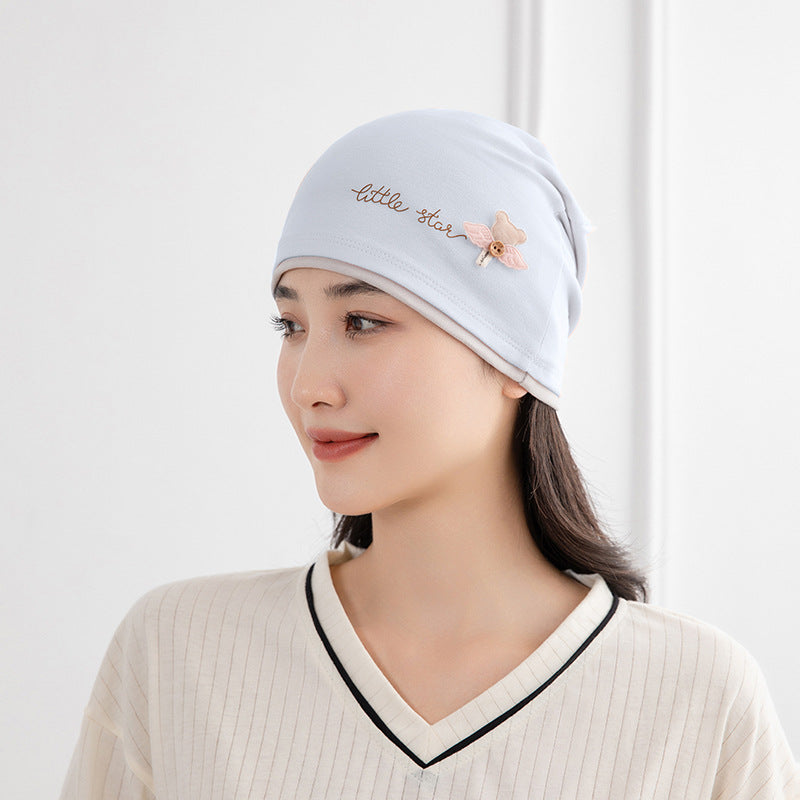 Confinement Cap Printed Hat Headscarf Cotton Bags