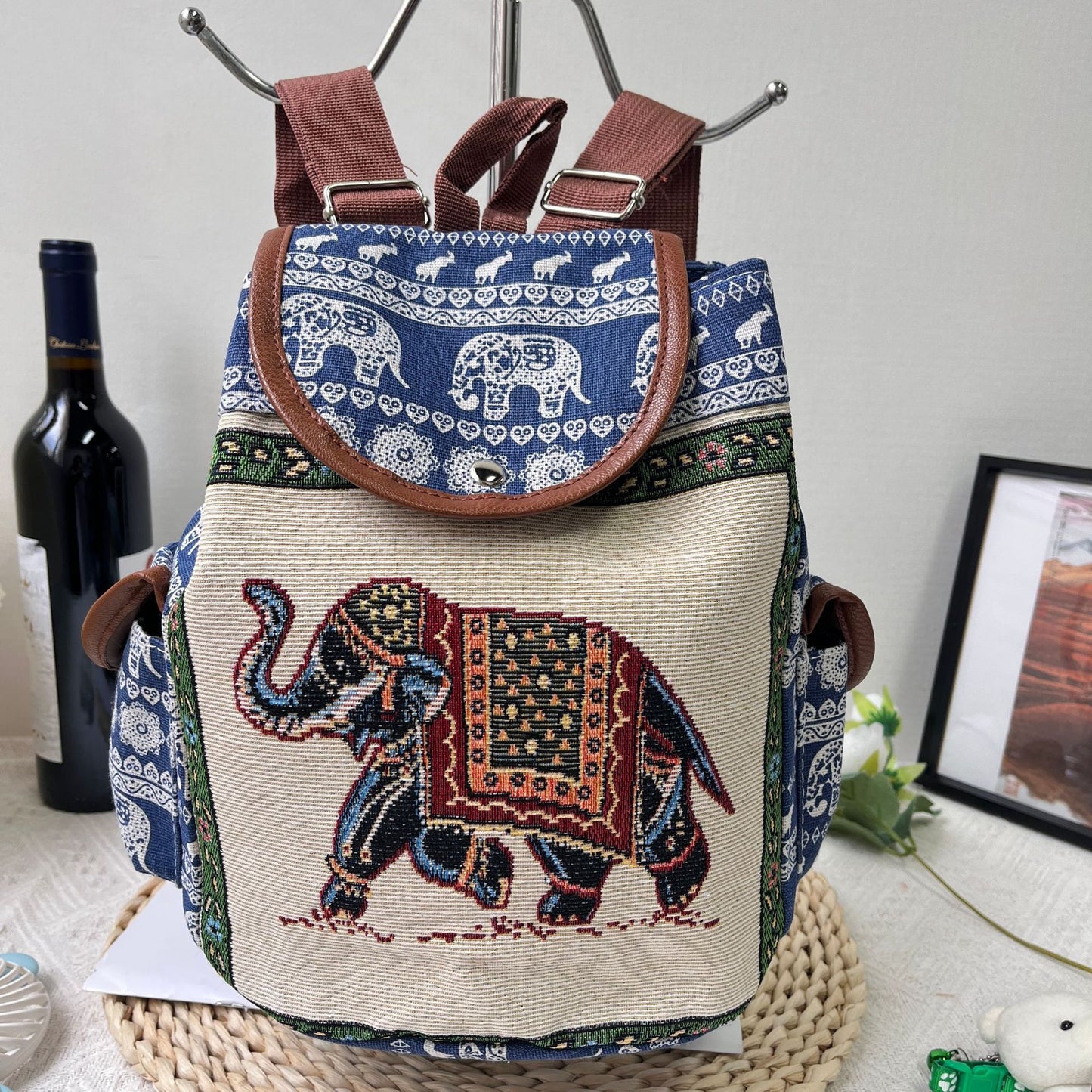 Retro Ethnic Style Special Drawstring Cover Backpacks