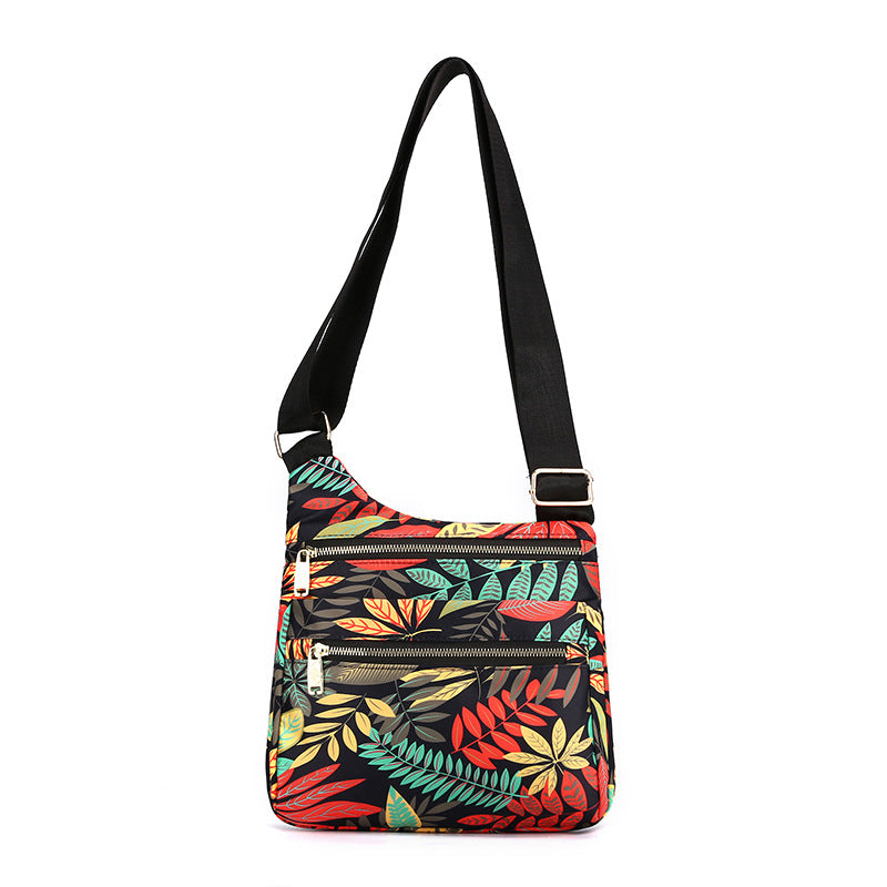 Women's Capacity Multilayer One Nylon Cloth Simple Crossbody Bags