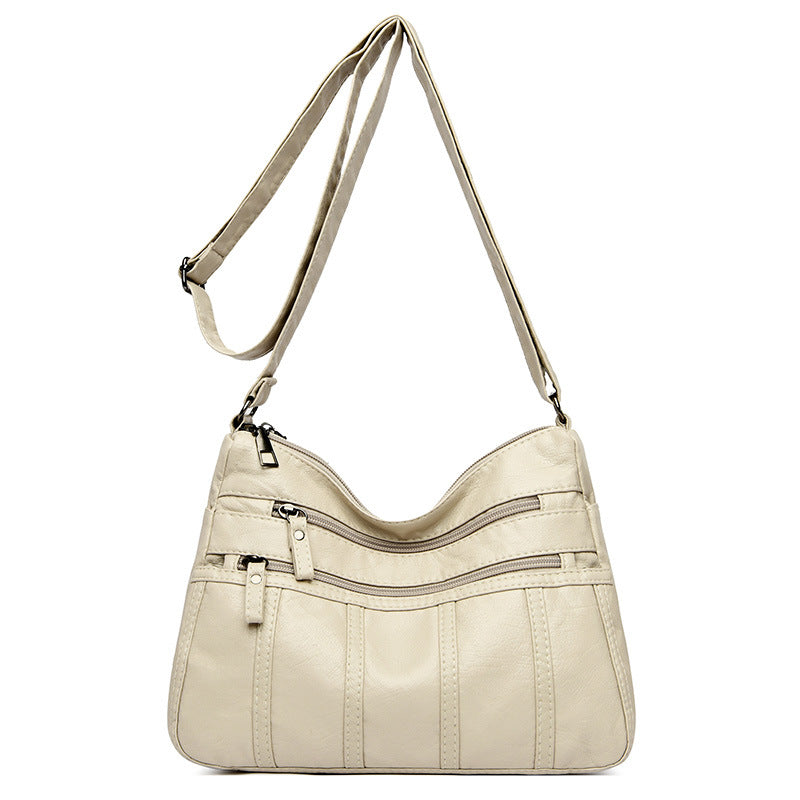 Women's Fashion Soft Washed Mother Lightweight Trendy Men's Messenger Bags