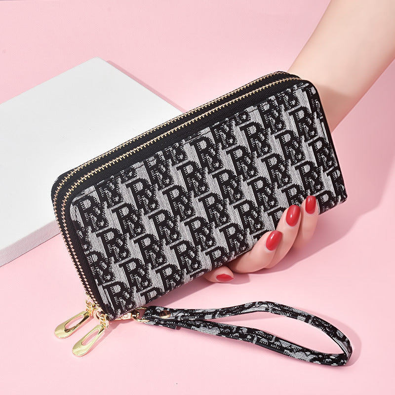 Women's Female Fashion Frosted Large Capacity Double Ladies Wallets