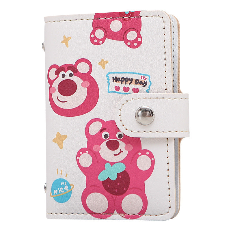 Bear Cartoon Female Personalized Minority Large Capacity Card Holder