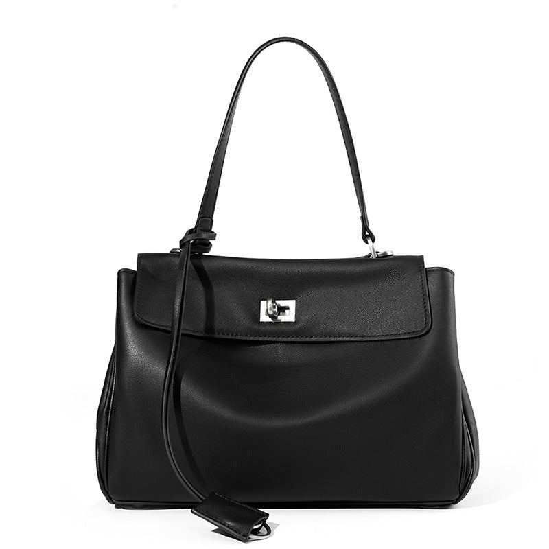 Kelly Large Capacity Smooth Calfskin Portable Crossbody Bags