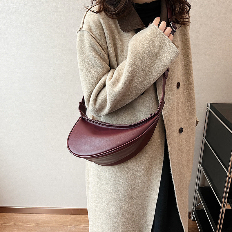 Women's Korean Style Fashion Saddle Design Personality Shoulder Bags