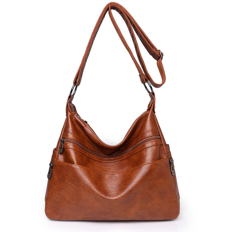 Women's Fashionable Large Capacity Soft Leather Crossbody Bags