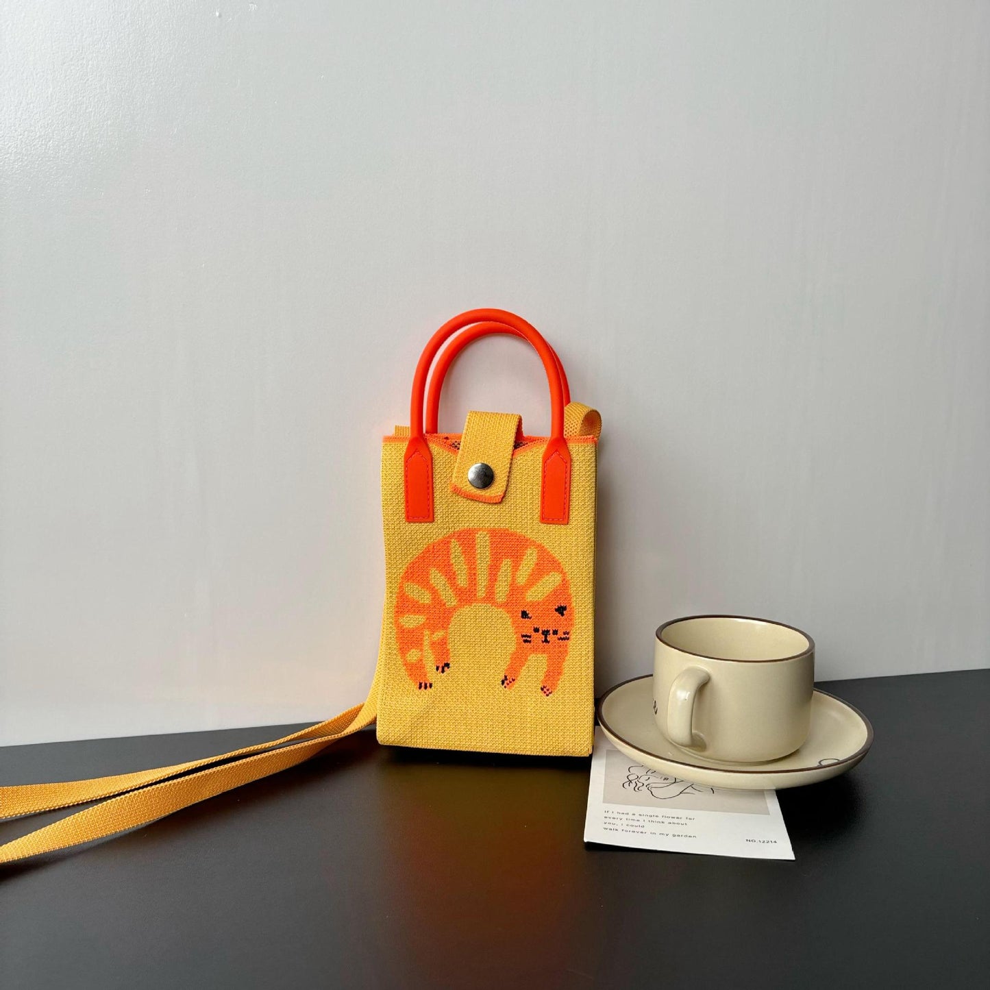 High Sense Mobile Cartoon Knitted Dopamine Bags