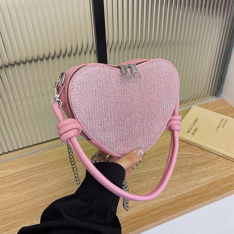 Korean Style Light Diamond Fashionable Stylish Love Niche Bags